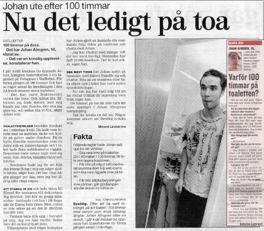 WC100h reportage i Norran